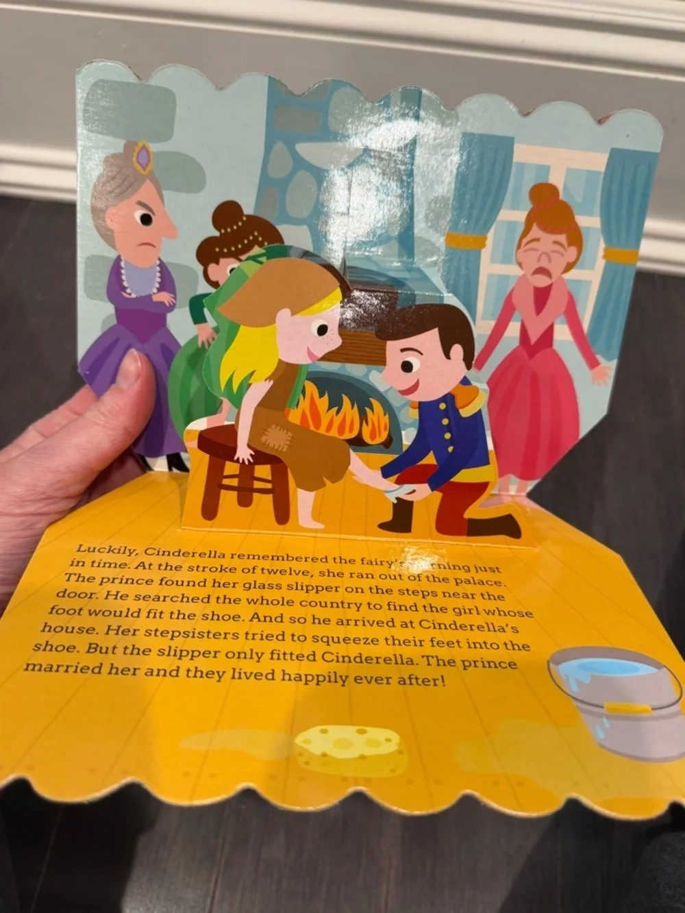 Cinderella Pink and Blue Pop-Up Fairy Tale Board Book Toddler Kids